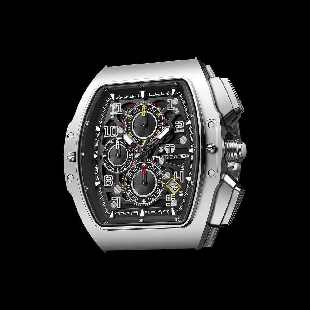 TSAR BOMBA ATOMIC-WATCH — Quartz-Silver Black