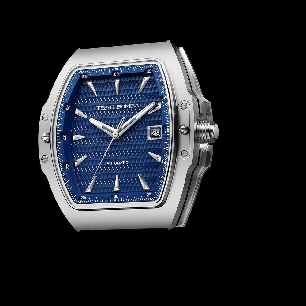 TSAR BOMBA ATOMIC-WATCH — Automatic-Classic Silver Blue