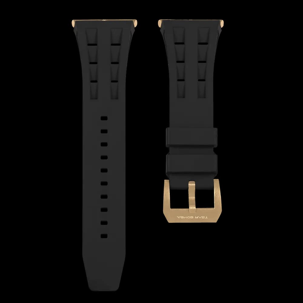 TSAR BOMBA TB8210-TB8211STRAP — Fluoro rubber strap-Black
