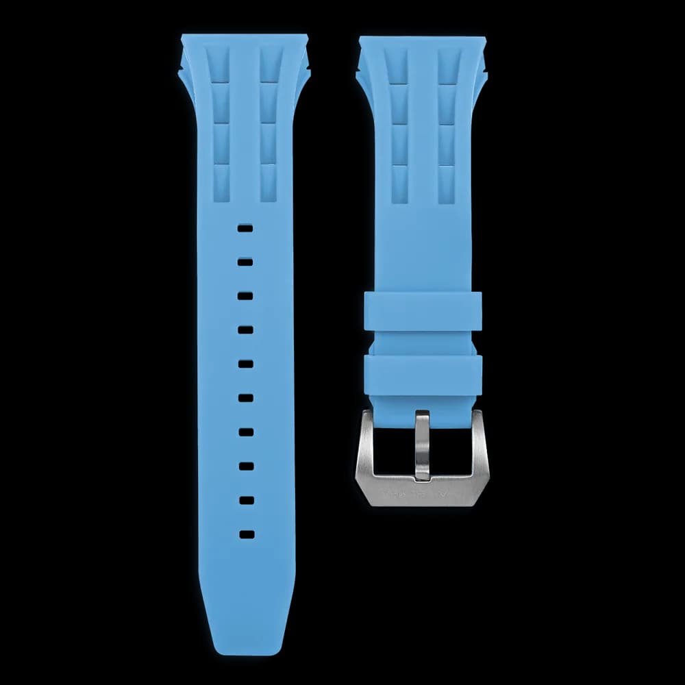 TSAR BOMBA TSARBOMBA-WATCH-STRAP — Fluoro rubber strap-Light Blue