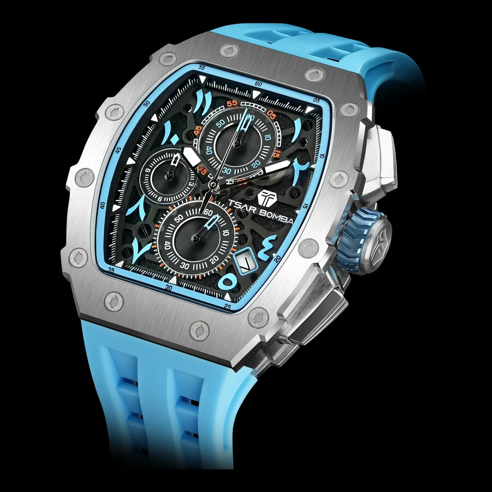TSAR BOMBA TB8204QA — Silver Light Blue